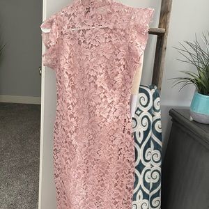 Pink lace dress